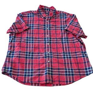 Ralph Lauren XXL Madras Plaid Oxford Red Button Up Pony Logo